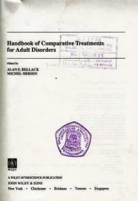 Handbook Of Comparative Treatments For Adult Disolders