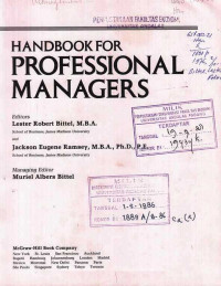 Handbook for Professional Managers