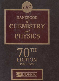 Handbook of Chemistry and Physics 1989-1990