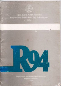 Hasil Rapat Kerja Nasional Departemen Pendidikan Dan Kebudayaa 1994