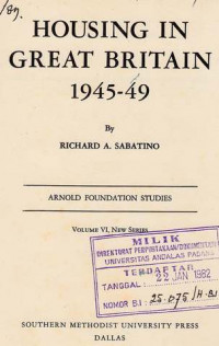 Housing In Great Britain 1945-49