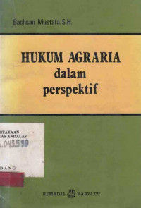 Hukum Agraria dalam perspektif