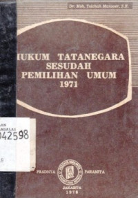 Hukum Tata Negara Sesudah Pemilihan Umum 1971