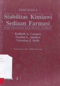 Stabilitas Kimiawi Sediaan Farmasi : Buku Pegangan Bagi Tenaga Farmasi