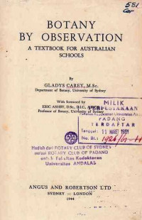 BOTANY By Observation  A Textbook For Australian Schools