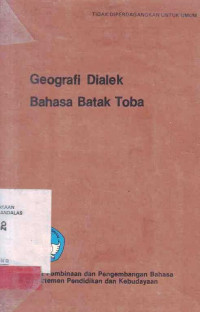 GEOGRAFI Dialek Bahasa Batak Toba / Kabar Bangun et.al.