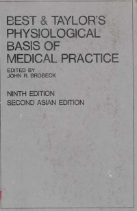 BEST And Taylors  Physiological Basis Of Medical Practice