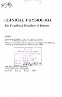 Clinical Physiology  The3 Functional Pathology of Diseases