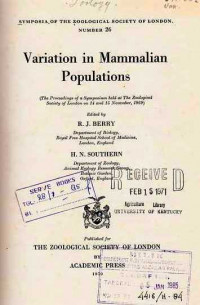 Variation in Mammalian Populations