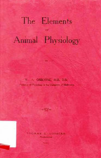 The Elements of Animal Physiology