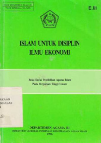 Islam Untuk Disiplin Ilmu Ekonomi