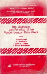 Ilmu Usaha Tani Dan Penelitian Untuk Pengembangan Petani Kecil