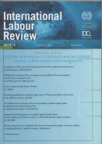 International Labour Review 7 Artikel Vol.158, No.4, December 2019