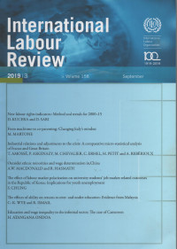 International Labour Review 7 Artikel Vol. 158. No. 3. September 2019