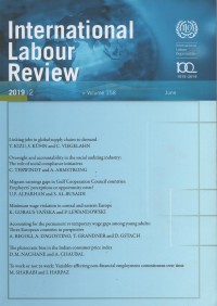 International Labour Review 7 artikel vol. 158 2019