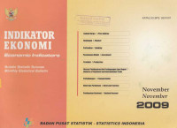 Indikator Ekonomi Econimic Indicators  Buletin Statistik Bulanan Monthly Statistical Bulletin November 2009