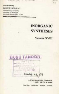 Inorganic Syntheses Volume XVIII