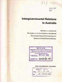 Intergovermental Relations In Australia