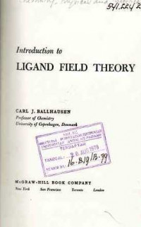 Introduction Ligand Field Theory