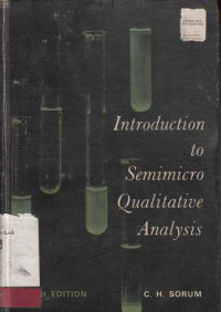 Introduction To Semimicro Qualitative Analysis