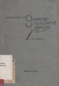 Introduction To Semimicro Qualitative Analysis