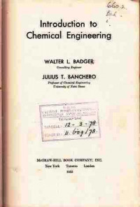 Introduction to Chemical Engineering