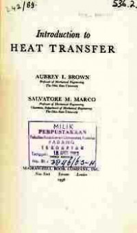 Introduction to Heat Trasfer