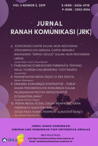 Jurnal Ranah Komunikasi  :  Volume 3 Edisi 2 Tahun 2019