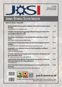 Jurnal Optimasi Sistem Industri :  Vol. 16 No. 1 (2017)