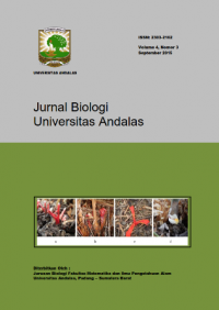 Jurnal Biologi Universitas Andalas : Vol 4, No 3 (2015)