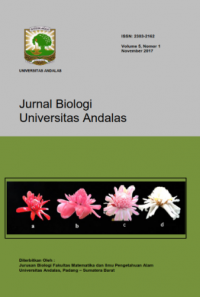 Jurnal Biologi Universitas Andalas : Vol 5, No 1 (2017)