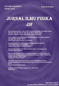 Jurnal Ilmu Fisika (JIF) Unand : Vol. 8 No. 1 (2016)