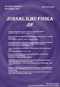 Jurnal Ilmu Fisika (JIF) Unand : Vol. 8 No. 2 (2016)