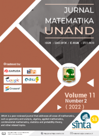 Jurnal Matematika Unand : Vol 11, No 2 (2022)