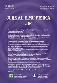 Jurnal Ilmu Fisika (JIF) Unand : Vol. 15 No. 1 (2023)