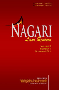 Nagari Law Review Vol 5 No 1 (2021)