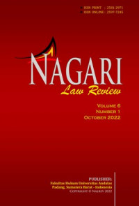 Nagari Law Review Vol 6 No 1 (2022)