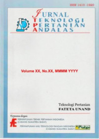 Jurnal Teknologi Pertanian Andalas : Vol 26, No 1 (2022)