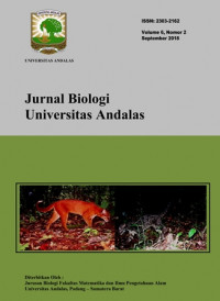 Jurnal Biologi Universitas Andalas : Vol 6, No 2 (2018)