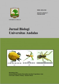 Jurnal Biologi Universitas Andalas : Vol 6, No 1 (2018)