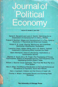 Journal of Political Economy Volume 87, Number 3, June 1979