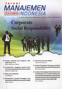 Jurnal Manajemen Usahawan Indonesia 7 artikel Vol. 40 No. 6, November - Desember 2011