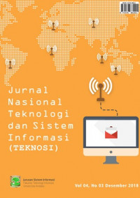 Jurnal  Nasional Teknologi dan Sistem Informasi :  Vol 3, No 1 (2017)