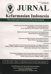 Jurnal Kefarmasian Indonesia 5 artikel  Vol. 4 N0. 2, Agustus 2014