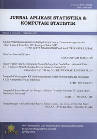 Jurnal Aplikasi Statistika & Komputasi Statistik  6 artikel Tahun 4, Vol. 2 Desember 2012