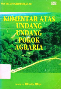 komentar atas undang-undang pokok agraria