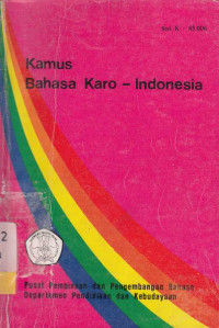 Kamus Bahasa Karo-Indonesia