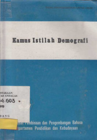 Kamus Istilah Demografi