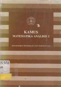 Kamus Matematika Analisis I