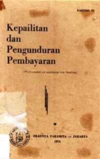 Kepailitan Dan Pengunduran Pembayaran=Failissemen En Sursean